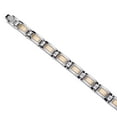 thumbnail image 2 of Men's Diamond Bracelet & 14K Gold Accent in Stainless Steel, 2 of 6