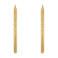 thumbnail image 3 of Diamond Cut Hoop Earrings in 14K Gold, 3 of 5