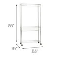 thumbnail image 7 of Honey-Can-Do Chrome Rolling Laundry Clothes Rack with Shelves, 7 of 7