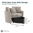 thumbnail image 6 of Lifestyle Solutions Beckett Storage Chair, 6 of 9