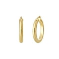 thumbnail image 3 of Wedding Band Hoop Earrings in 14K Gold, 3 of 7