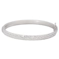 thumbnail image 2 of Italian Diamond Cut Satin Finish Matte Bangle in Sterling Silver, 2 of 8