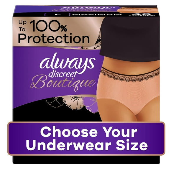 Always Discreet Boutique Incontinence Underwear, Maximum, Choose Size
