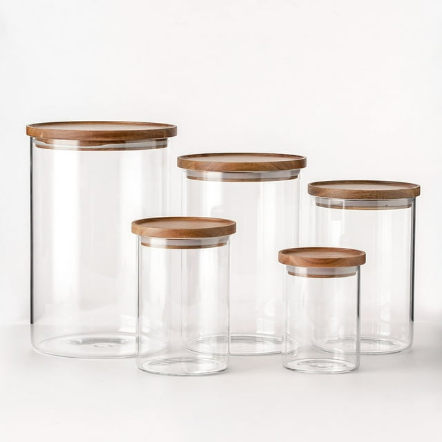 Member's Mark 5-Piece Glass Canisters, Choose Color