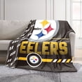 thumbnail image 2 of Logo Brands Pittsburgh Steelers 60"x70" Super Plush Blanket, 2 of 7