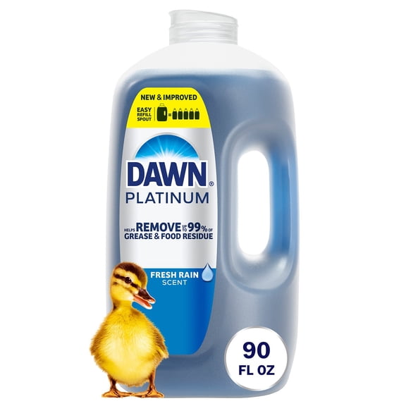 Dawn Platinum Dishwashing Liquid Dish Soap, Refreshing Rain, 90 fl. oz.