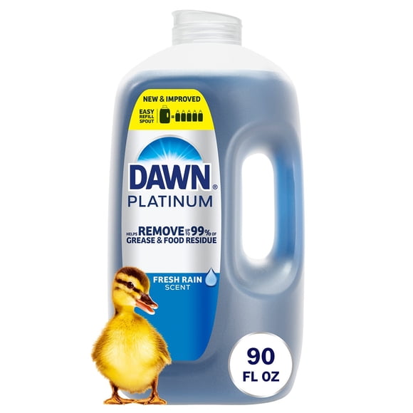 Dawn Platinum Dishwashing Liquid Dish Soap, Refreshing Rain, 90 fl. oz.