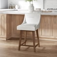 thumbnail image 1 of HH2 Home Upholstered Tapered Back Wood Adjustable Height Swivel Bar Stool, 1 of 13