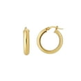 thumbnail image 2 of Wedding Band Hoop Earrings in 14K Gold, 2 of 7