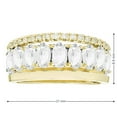 thumbnail image 3 of Lab Created Oval Cut Gemstone and .18 CTTW Diamond Stack Ring in 14K Gold, 3 of 4