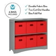 thumbnail image 6 of RiverRidge Horizontal Bookcase with 6 Bins, Assorted Shelf and Bin Colors, 6 of 6