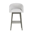 thumbnail image 3 of HH2 Home Upholstered Barrel Back Wood Adjustable Height Swivel Bar Stool, 3 of 19