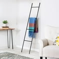 thumbnail image 3 of Honey-Can-Do Steel Ladder Blanket Rack, Black, 3 of 6