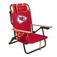 thumbnail image 1 of Logo Brands Kansas City Chiefs Reclining Beach Chair, 1 of 6