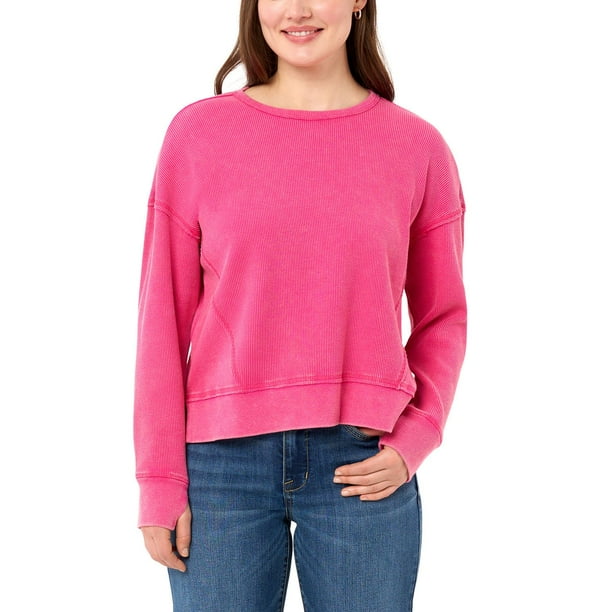 Seven7 Women's Long Sleeve Waffle Crewneck Top - Samsclub.com