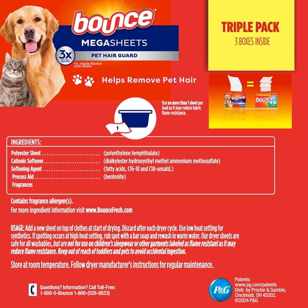 Save on Bounce Pet Hair & Lint Guard Fresh Scent Mega Dryer Sheets