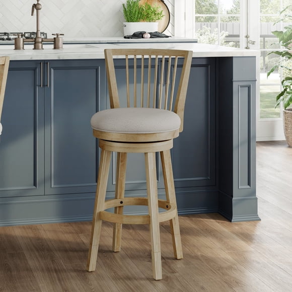 HH2 Home Garlington Wood Swivel Adjustable Height Stool