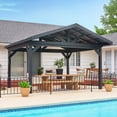 thumbnail image 1 of Range Steel Gazebo with Front Gable Overhang & PowerPort, 1 of 13