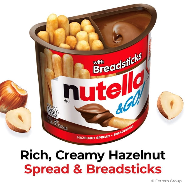 Nutella & GO! Hazelnut and Cocoa Spread + Breadsticks, 1.8 oz., 16