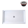 thumbnail image 8 of Streamline 60 in. x 36 in. Alcove Acrylic Shower Base With Left, Center or Right Drain / Glossy Black or White, 8 of 9