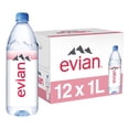 thumbnail image 1 of evian Natural Spring Bottled Water 1L., 12 pk., 1 of 16