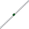 thumbnail image 2 of Round and Oval Cut Gemstone Tennis Bracelet in Sterling Silver, 2 of 3
