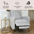 thumbnail image 2 of Indio Mid-Century Fabric Pushback Recliner, Assorted Colors, 2 of 11