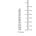 thumbnail image 4 of Round Cut Oval Shape Diamond Hoop Earrings in 14K Gold, 4 of 4
