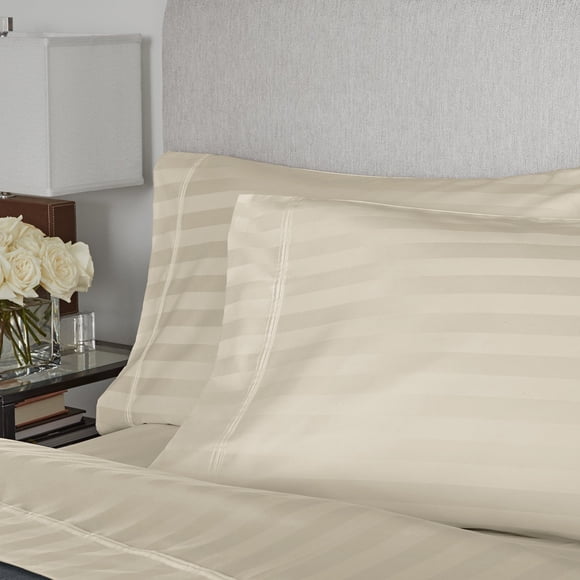 Member's Mark 2-Pack 700-Thread-Count Egyptian Cotton Striped Pillowcases, Assorted Sizes