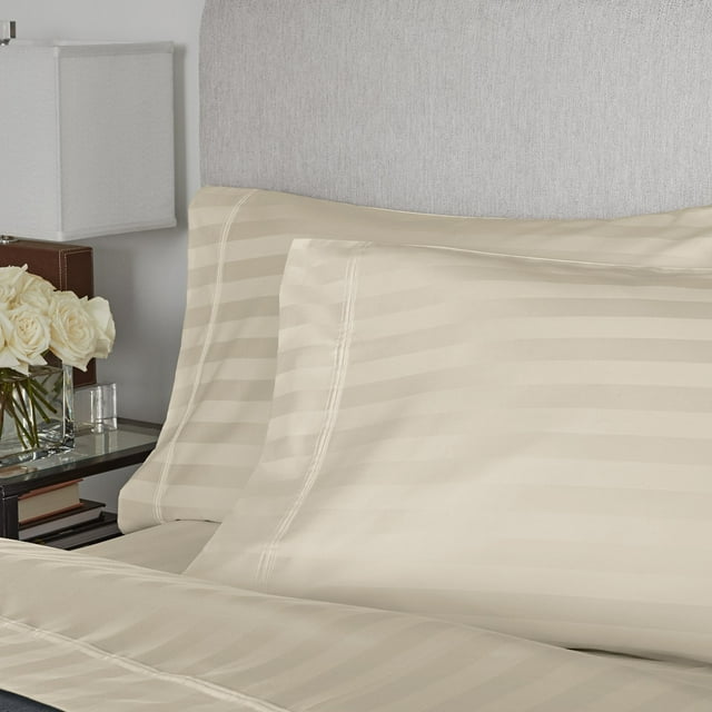 Member's Mark 2-Pack 700-Thread-Count Egyptian Cotton Striped Pillowcases, Assorted Sizes