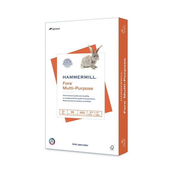 Hammermill - Fore Multipurpose Paper, 20lb, 96 Bright, 8-1/2 x 14" - 1 Ream