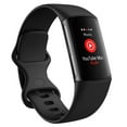 thumbnail image 2 of Fitbit Charge 6 Small Fitness Watch, Black Aluminum Case with Obsidian & Frost White Bands, 2 of 9