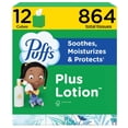 thumbnail image 1 of Puffs Plus Lotion 2-Ply Facial Tissues 12 Cube Boxes, 72 tissues/box, 1 of 11