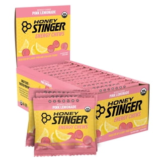 Honey Stinger Organic Energy Chew, Pink Lemonade, Caffeine Free Healthy Fruit Snack, 1.8 oz., 12 pk.