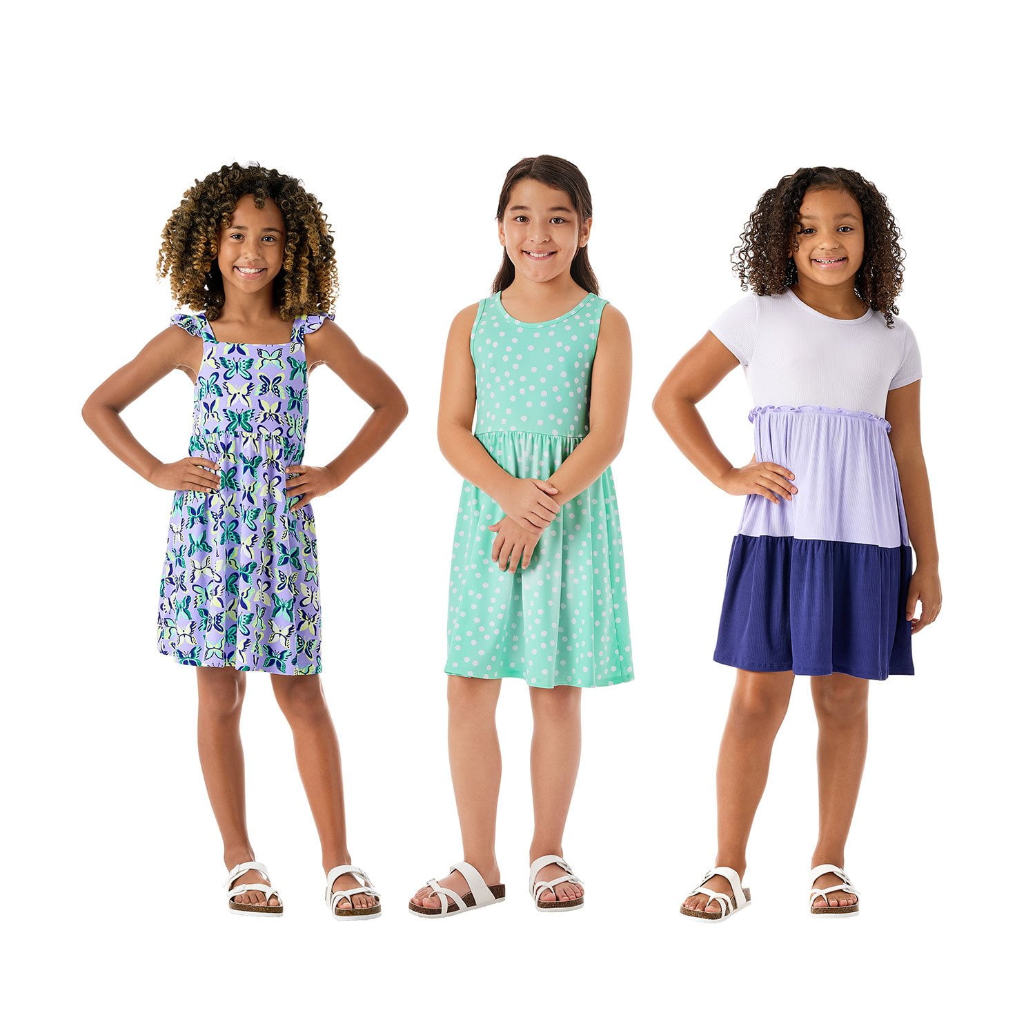 sam's club summer dresses Member's Mark 3Pk Play Dress Multi S 6/6X:- Multi, S 6/6X