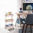 thumbnail image 2 of Seville Classics 3-Tier Steel Cart, 16.7" W x 13.9" D x 34.9" H, 2 of 7