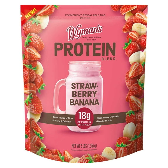 Wyman's Strawberry Banana Protein Blend, Frozen, 3 lb.