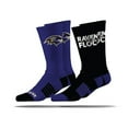 thumbnail image 1 of Baltimore Ravens Adult 2-Pack Crew Socks, 1 of 3