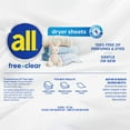 thumbnail image 2 of all Fabric Softener Dryer Sheets, Free Clear, 250 ct., 2 of 9