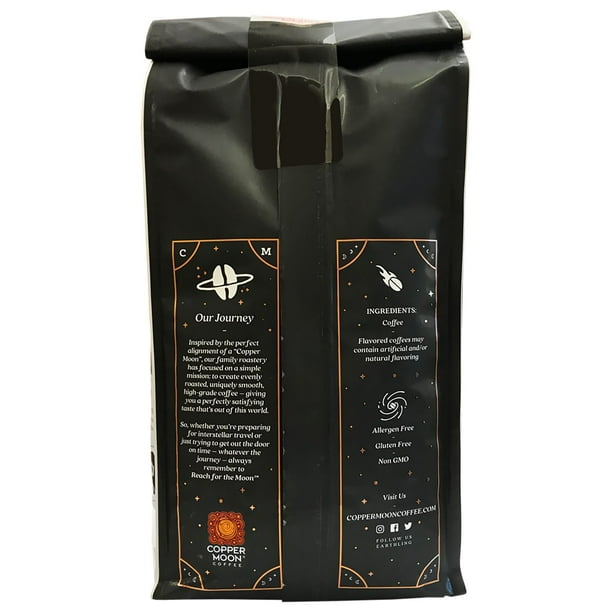 Copper Moon Coffee Medium Roast Ground Coffee, Hawaiian Hazelnut