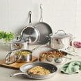 thumbnail image 2 of Anolon 11-Piece Everlast Stainless Steel Ceramic Nonstick Cookware Set, 2 of 11