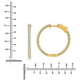thumbnail image 5 of 0.45 T.W. Lab Created Round Diamond Hoop Earrings in 14K Gold, 5 of 5