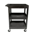 thumbnail image 3 of 24" x 18" Plastic Utility Tub Cart- Three Shelf  Black, 3 of 5