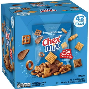 Chex Mix Traditional Savory Snack Mix, 1.75 oz., 42 pk.