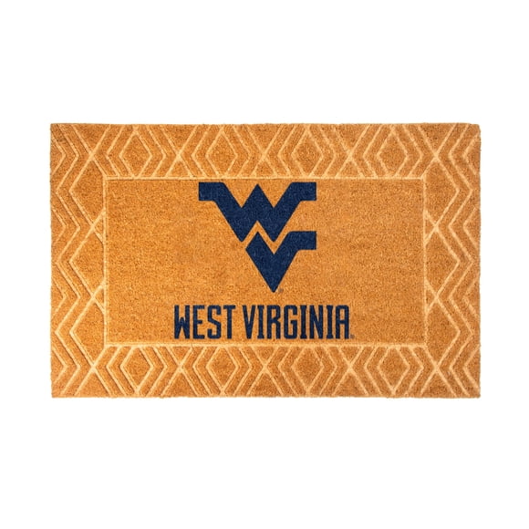 Logo Brands West Virginia Mountaineers Coir Outdoor Mat