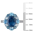 thumbnail image 3 of Blue and White Topaz Cocktail Ring in Sterling Silver, 3 of 6