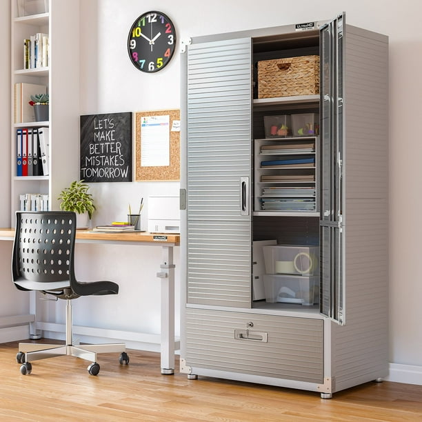 Seville Classics UltraHD Storage Cabinet with Bottom Drawer, 36” W