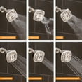 thumbnail image 3 of Oxygenics Square 6-Setting Fixed Shower Head (Assorted Colors), 3 of 13