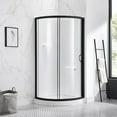 thumbnail image 3 of Breeze 34” x 34” x 77” Corner Shower Kit with Clear Glass, Walls, Base and Hardware, 3 of 21