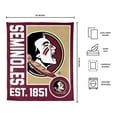 thumbnail image 3 of Logo Brands Florida State Seminoles 60"x70" Super Plush Blanket, 3 of 6